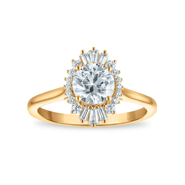 White Diamond Fashion Ring in 10KT Gold