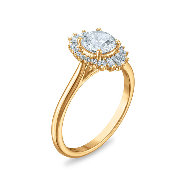 White Diamond Fashion Ring in 10KT Gold