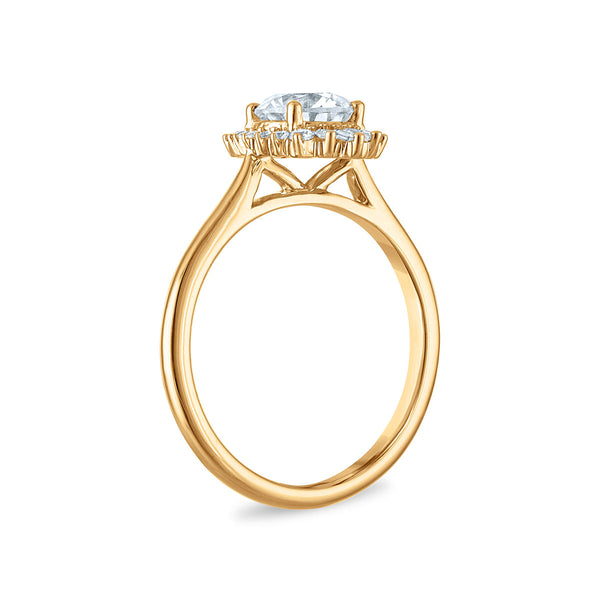 White Diamond Fashion Ring in 10KT Gold