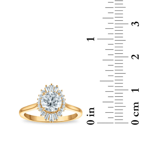 White Diamond Fashion Ring in 10KT Gold