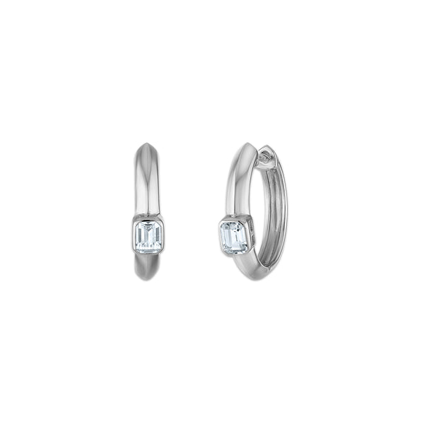 EcoLove 1/4 CTW Lab Grown Diamond 15MM Hoop Earrings in Sterling Silver