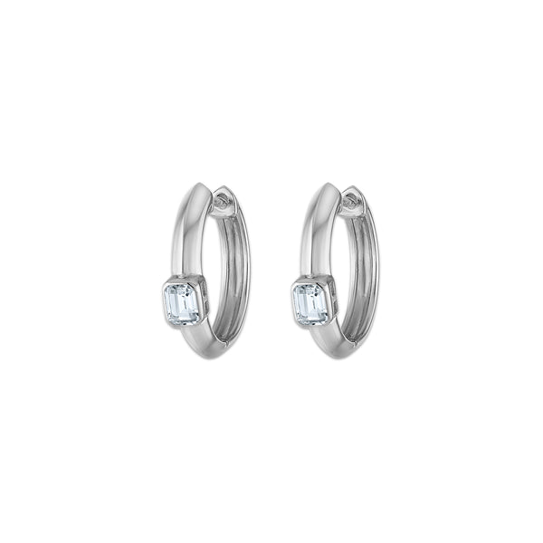 EcoLove 1/4 CTW Lab Grown Diamond 15MM Hoop Earrings in Sterling Silver