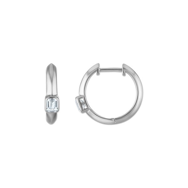 EcoLove 1/4 CTW Lab Grown Diamond 15MM Hoop Earrings in Sterling Silver