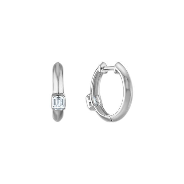 EcoLove 1/4 CTW Lab Grown Diamond 15MM Hoop Earrings in Sterling Silver