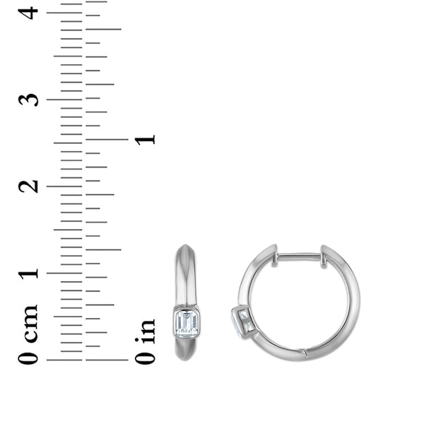 EcoLove 1/4 CTW Lab Grown Diamond 15MM Hoop Earrings in Sterling Silver