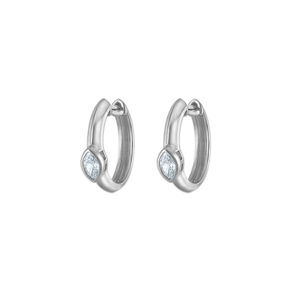 EcoLove 1/4 CTW Lab Grown Diamond Hoop Earrings in Sterling Silver