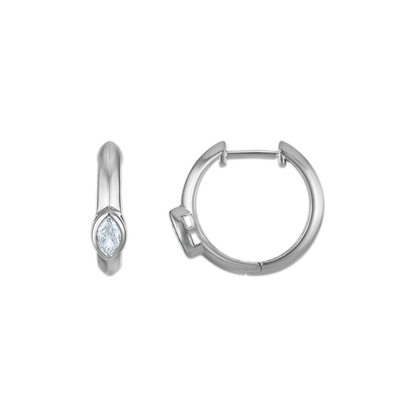 EcoLove 1/4 CTW Lab Grown Diamond Hoop Earrings in Sterling Silver