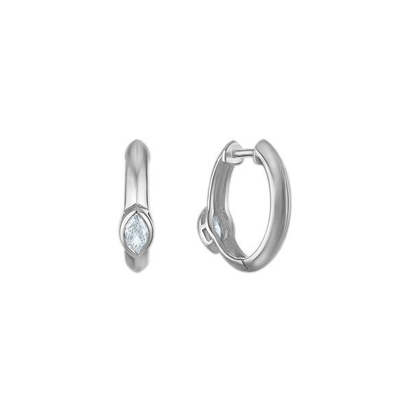 EcoLove 1/4 CTW Lab Grown Diamond Hoop Earrings in Sterling Silver