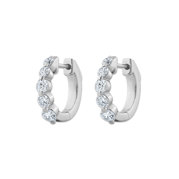 EcoLove 1 CTW Lab Grown Diamond 15MM Hoop Earrings in Sterling Silver