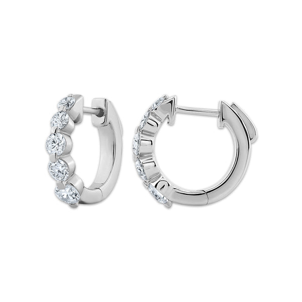 EcoLove 1 CTW Lab Grown Diamond 15MM Hoop Earrings in Sterling Silver