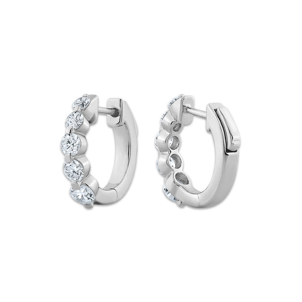 EcoLove 1 CTW Lab Grown Diamond 15MM Hoop Earrings in Sterling Silver