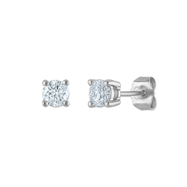 EcoLove 1/2 CTW Lab Grown Diamond Stud Earrings in Sterling Silver