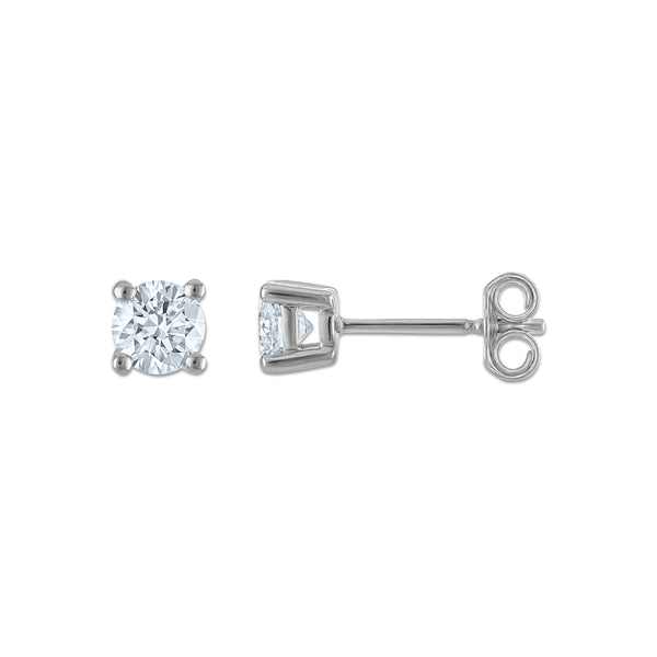 EcoLove 1/2 CTW Lab Grown Diamond Stud Earrings in Sterling Silver