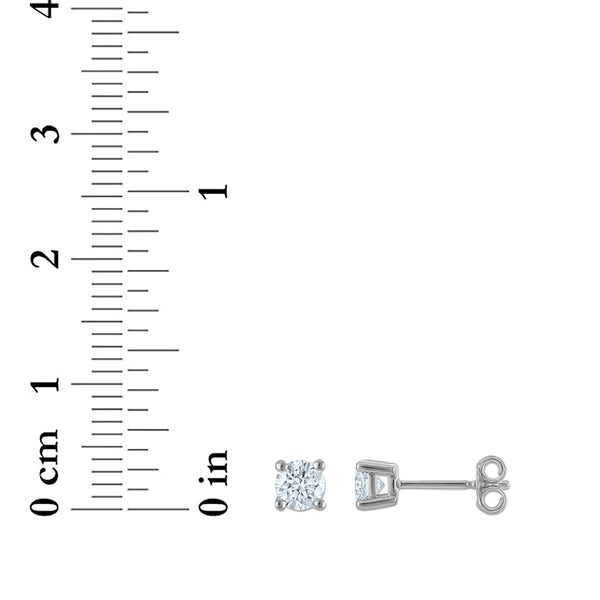 EcoLove 1/2 CTW Lab Grown Diamond Stud Earrings in Sterling Silver
