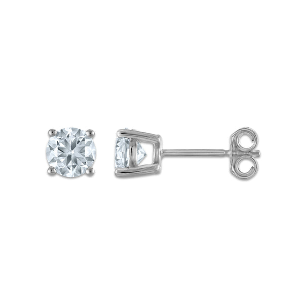 EcoLove 1 CTW Lab Grown Diamond Stud Earrings in Sterling Silver