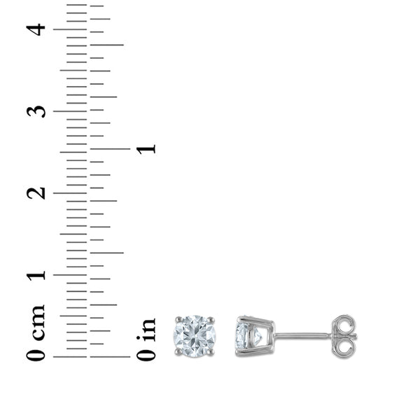 EcoLove 1 CTW Lab Grown Diamond Stud Earrings in Sterling Silver