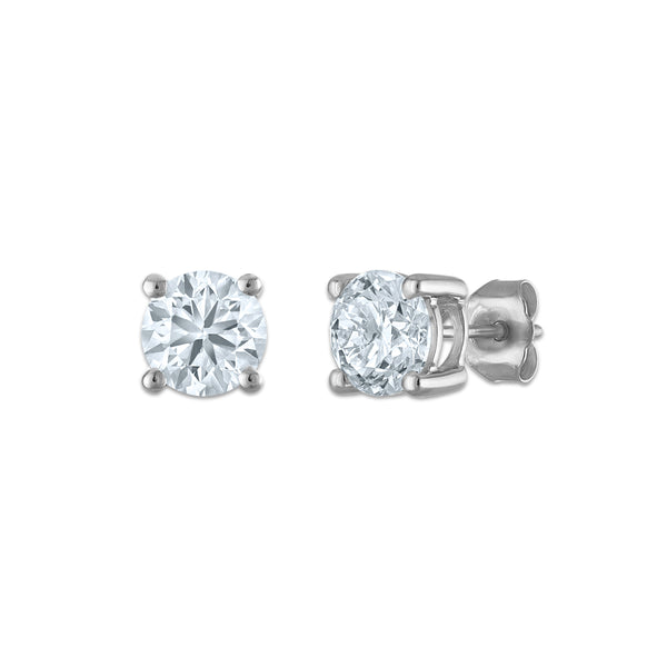 EcoLove 2 CTW Lab Grown Diamond Stud Earrings in Sterling Silver