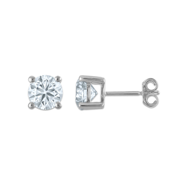 EcoLove 2 CTW Lab Grown Diamond Stud Earrings in Sterling Silver