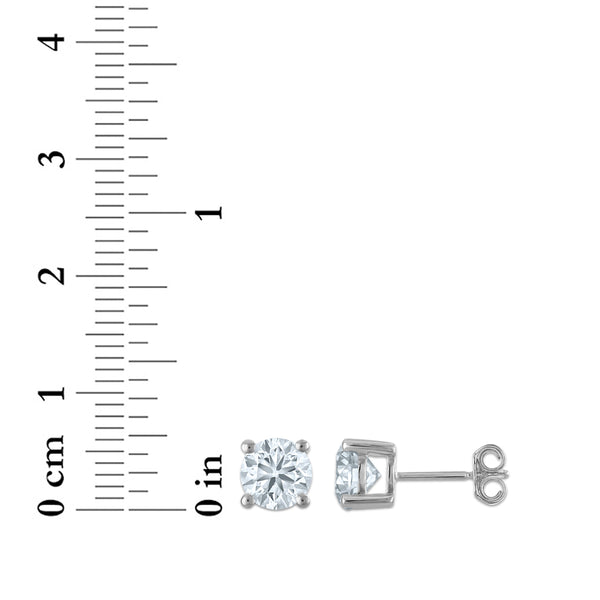 EcoLove 2 CTW Lab Grown Diamond Stud Earrings in Sterling Silver