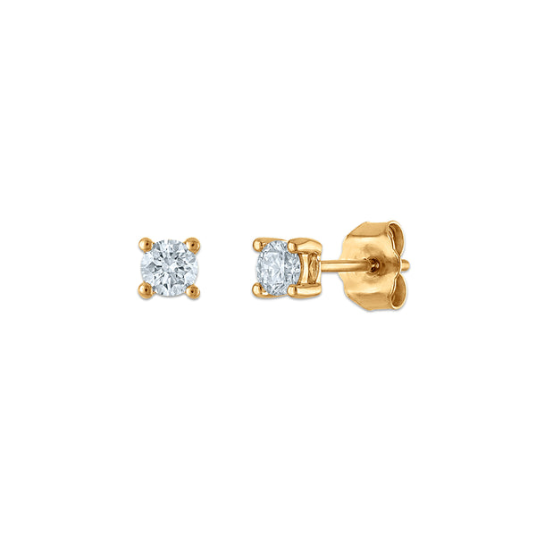 EcoLove 1/4 CTW Lab Grown Diamond Stud Earrings in 14KT Gold Vermeil