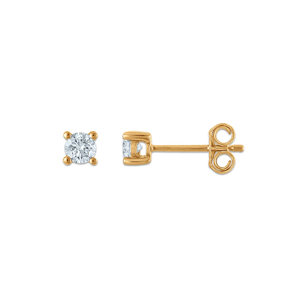 EcoLove 1/4 CTW Lab Grown Diamond Stud Earrings in 14KT Gold Vermeil