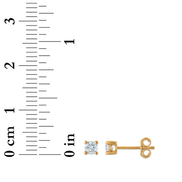 EcoLove 1/4 CTW Lab Grown Diamond Stud Earrings in 14KT Gold Vermeil