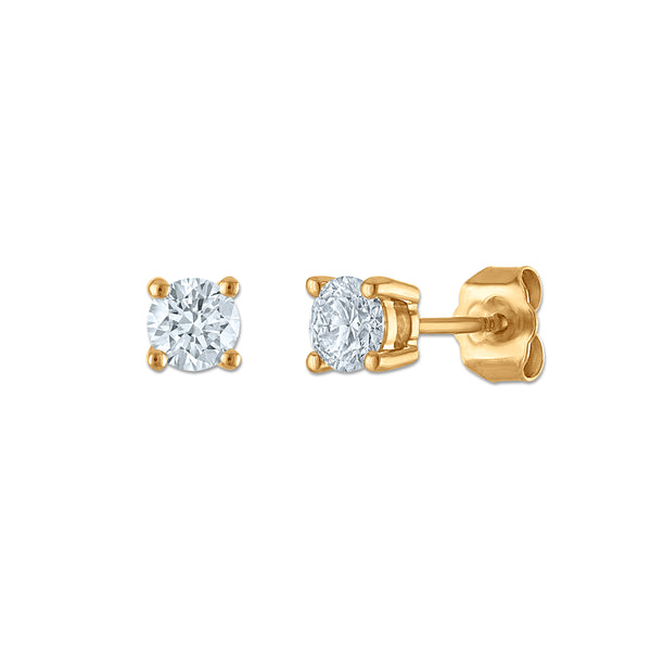 EcoLove 1/2 CTW Lab Grown Diamond Stud Earrings in 14KT Gold Vermeil