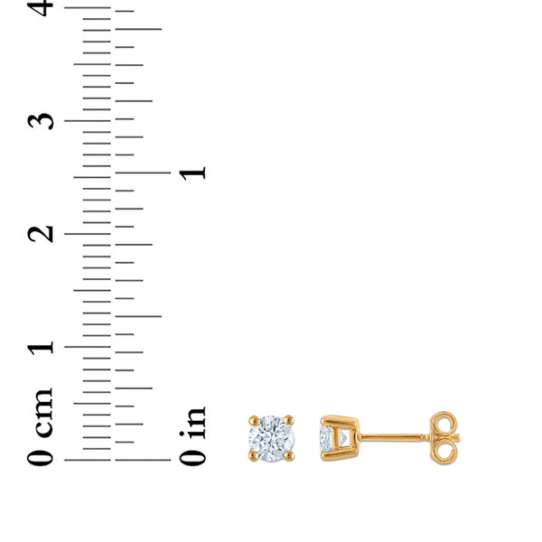 EcoLove 1/2 CTW Lab Grown Diamond Stud Earrings in 14KT Gold Vermeil