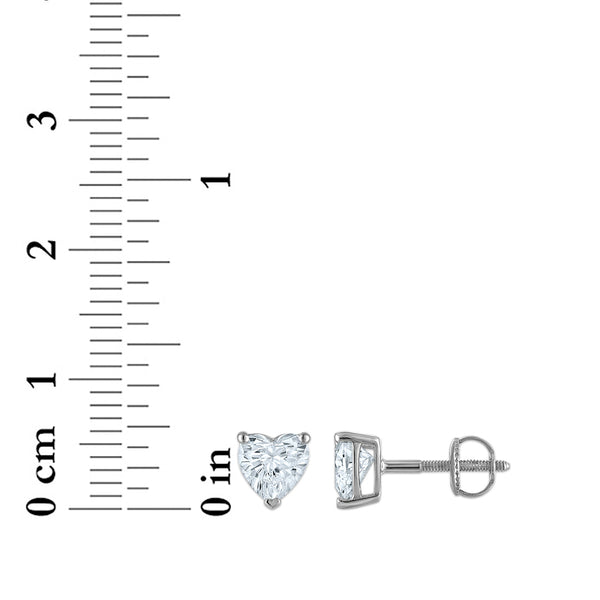 White Diamond Stud Earrings in 10KT Gold