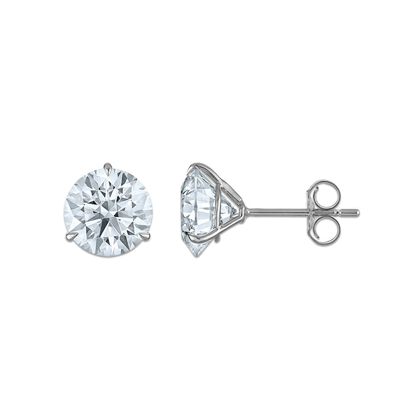 EcoLove 3-1/2 CTW Lab Grown Diamond Stud Earrings in 14KT White Gold