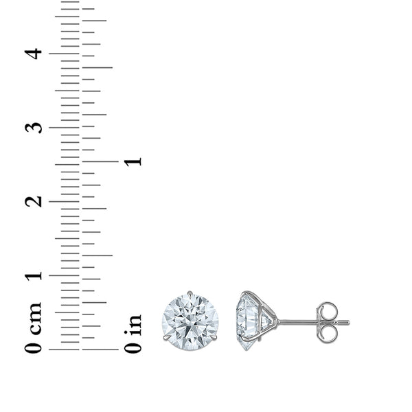 EcoLove 3-1/2 CTW Lab Grown Diamond Stud Earrings in 14KT White Gold
