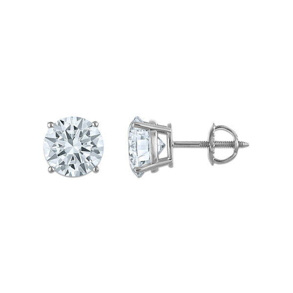EcoLove 5 CTW Lab Grown Diamond Stud Earrings in 14KT White Gold