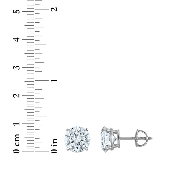 EcoLove 5 CTW Lab Grown Diamond Stud Earrings in 14KT White Gold