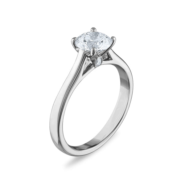 Red Hot Deal 1-1/4 CTW Round Lab Grown Diamond Solitaire Engagement Ring in 14KT White Gold