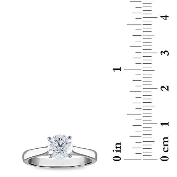 Red Hot Deal 1-1/4 CTW Round Lab Grown Diamond Solitaire Engagement Ring in 14KT White Gold