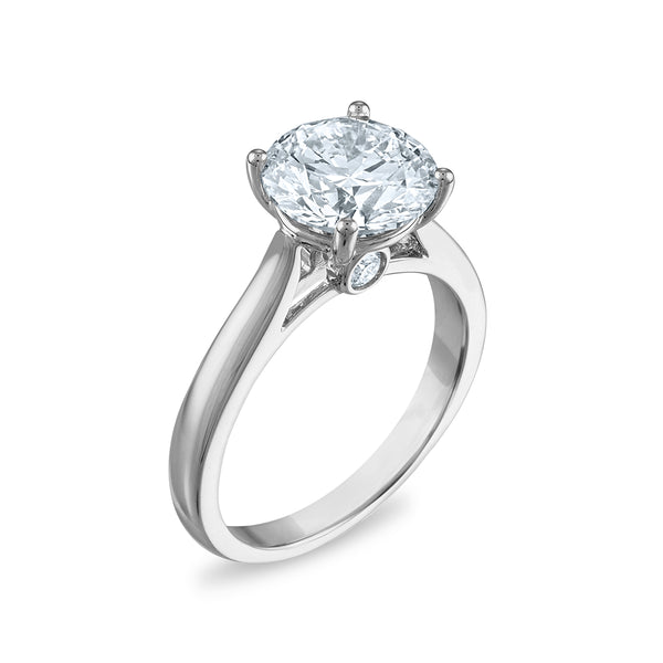 Red Hot Deal  3 CTW Round Lab Grown Diamond Solitaire Engagement Ring in 14KT White Gold