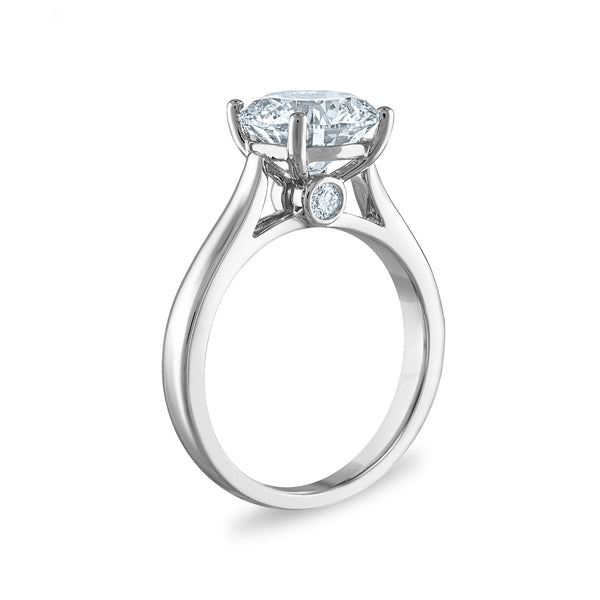 Red Hot Deal  3 CTW Round Lab Grown Diamond Solitaire Engagement Ring in 14KT White Gold