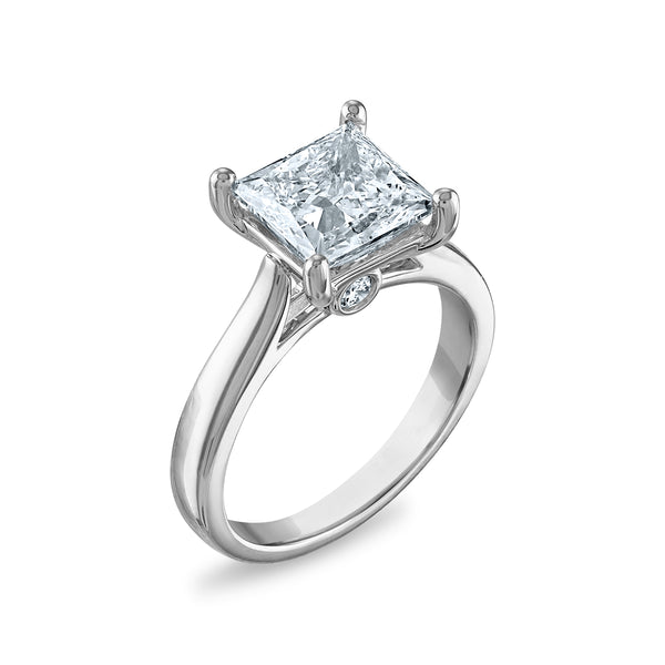 Red Hot Deal  3 CTW Princess Cut Lab Grown Diamond Solitaire Ring in 14KT White Gold