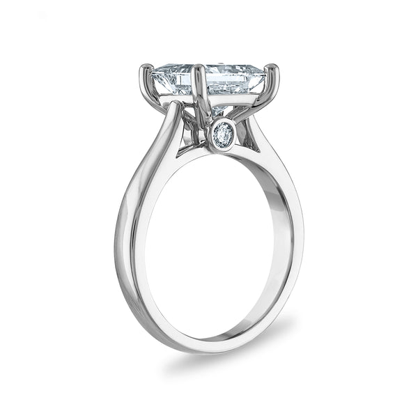 Red Hot Deal  3 CTW Princess Cut Lab Grown Diamond Solitaire Ring in 14KT White Gold