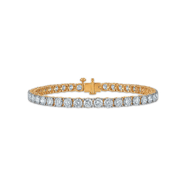 Red Hot Deal 10 CTW Lab Grown Diamond 7-inch Tennis Bracelet in 10KT Yellow Gold