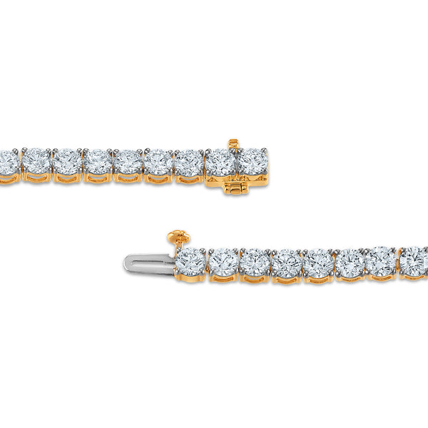 Red Hot Deal 10 CTW Lab Grown Diamond 7-inch Tennis Bracelet in 10KT Yellow Gold