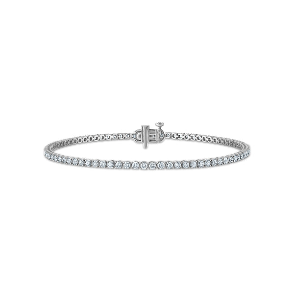 White Diamond Tennis Bracelet in 10KT Gold