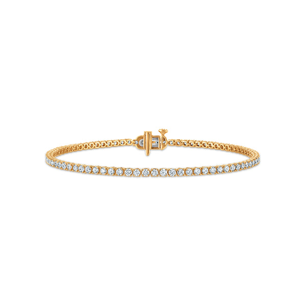 White Diamond Tennis Bracelet in 10KT Gold