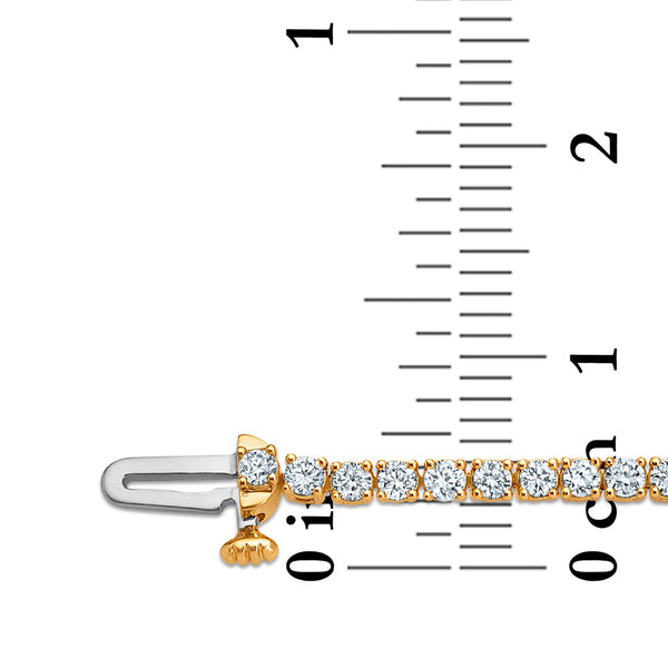 White Diamond Tennis Bracelet in 10KT Gold