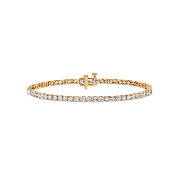 White Diamond Tennis Bracelet in 10KT Gold