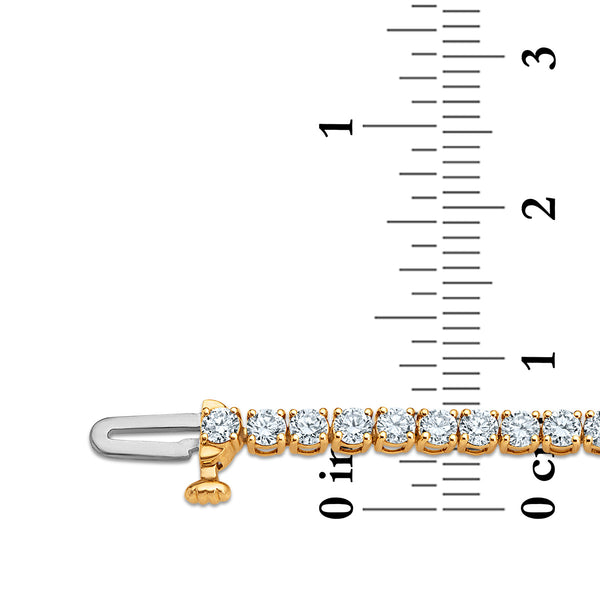 White Diamond Tennis Bracelet in 10KT Gold
