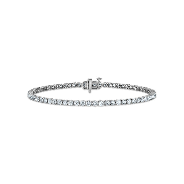 White Diamond Tennis Bracelet in 10KT Gold