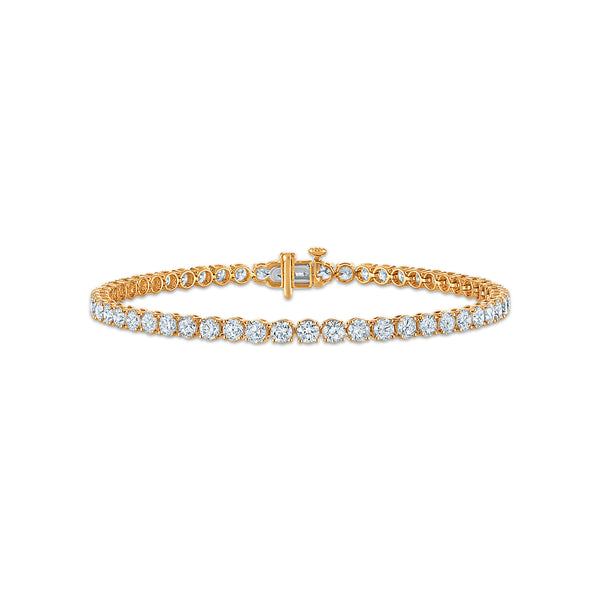 White Diamond Tennis Bracelet in 10KT Gold