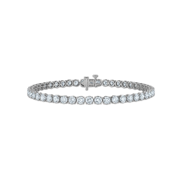 White Diamond Tennis Bracelet in 10KT Gold