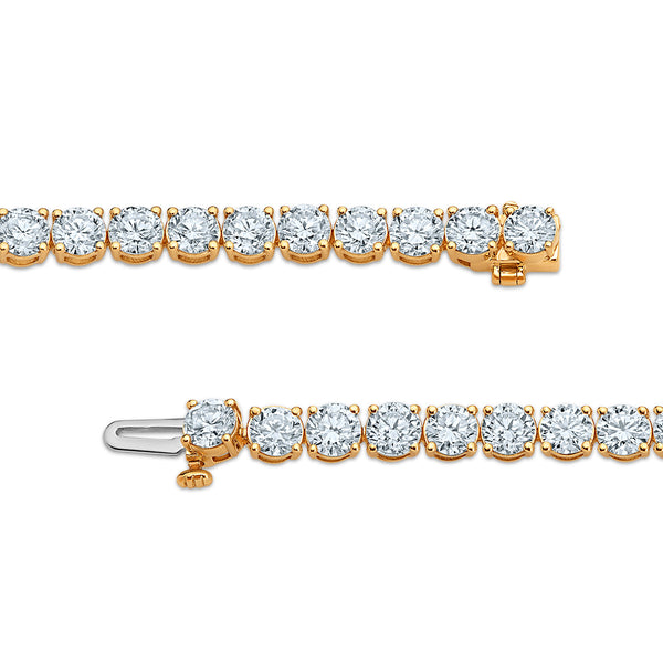 White Diamond Tennis Bracelet in 10KT Gold